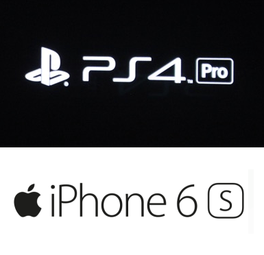 White PS4 Logo - PS4 Pro Logo similarities with iPhone 6S Logo