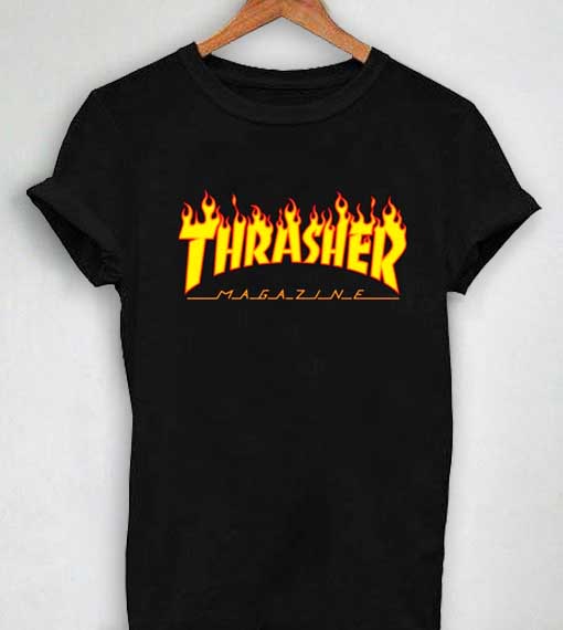 Thrasher Fire Logo - Unisex Premium Thrasher Magz Fire Logo T shirt Design Clothfusion