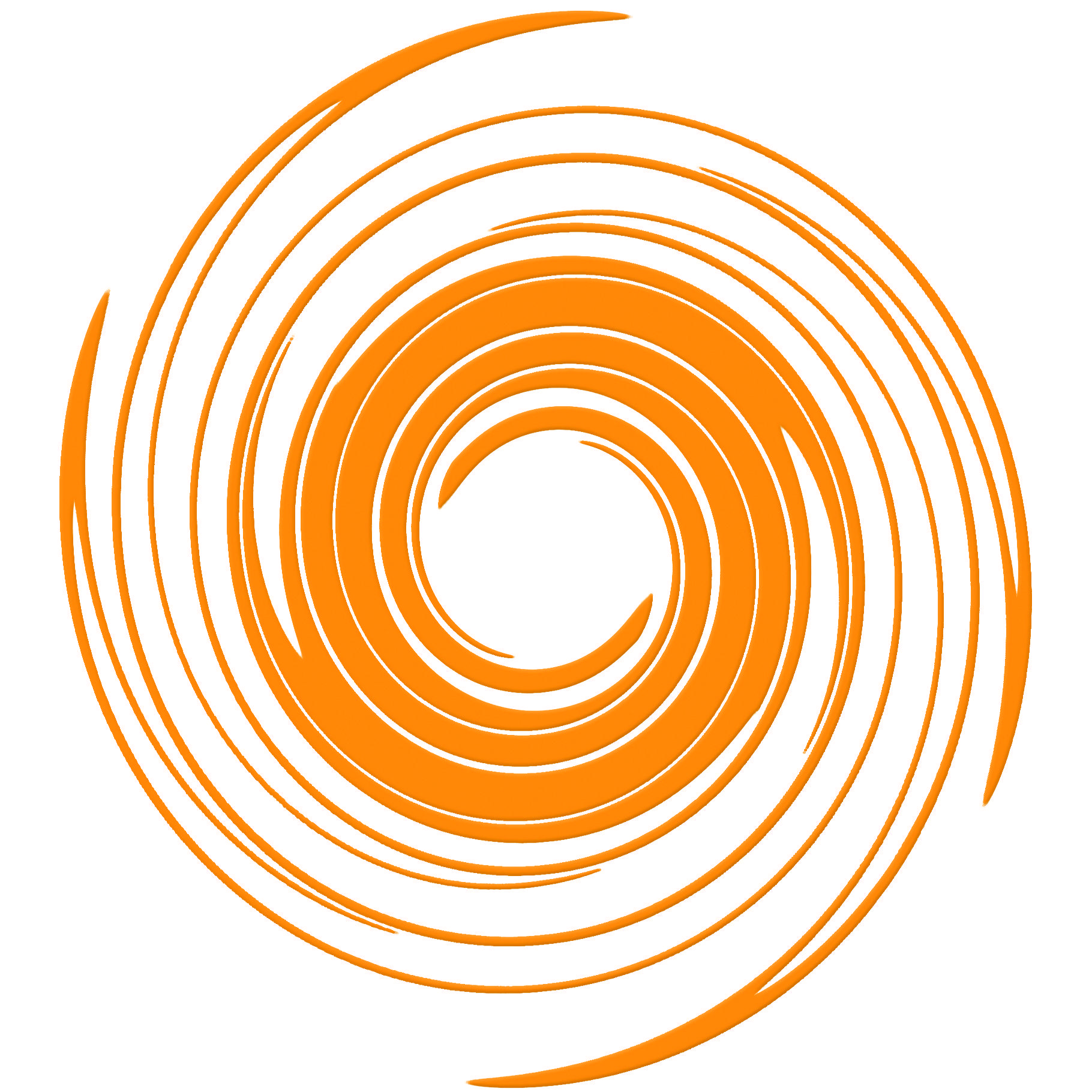 Orange and White Swirl Logo - Swirl Logos