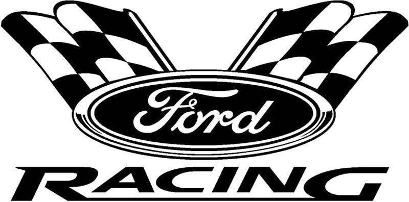 Black and White Ford Racing Logo - Ford Racing One Day Logo Decals, Stickers, Car, Tattoos – Unique ...