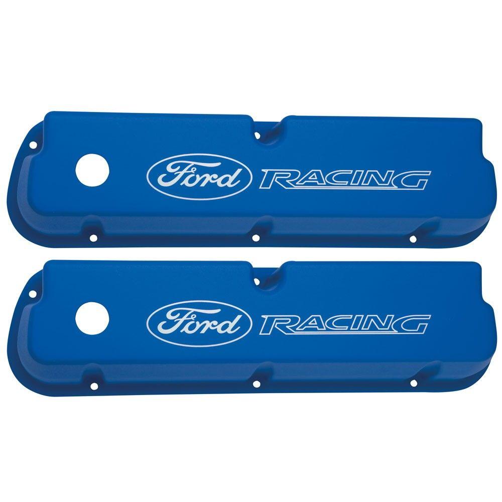 Ford Racing Logo - Ford Racing M-6582-LE302BL Valve Cover Tall Blue Satin With Ford ...