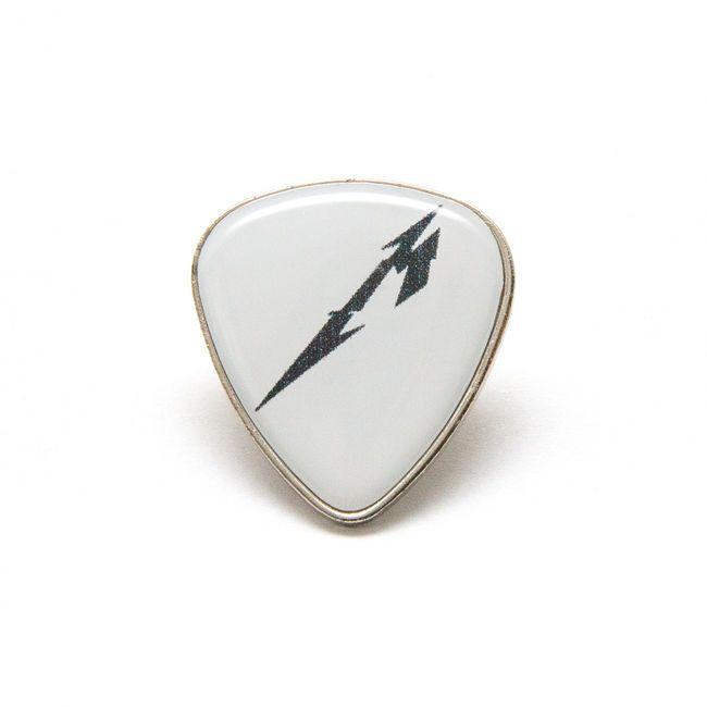 Metallica M Logo - Glitch M Logo Guitar Pick Pin