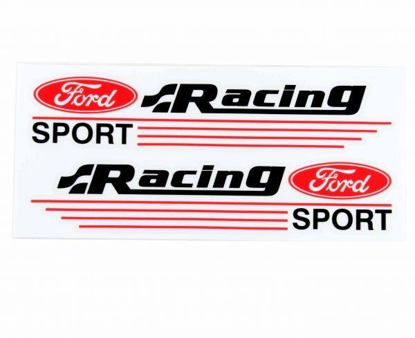Ford Racing Logo - Ford Racing Sport Car Mirror Stickers Decal Logo Emblem Black Red ...