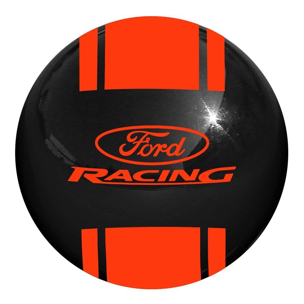 Ford Racing Logo - Mustang Shift Knob Rally 2 Black/Orange Ford Racing Logo 83-04