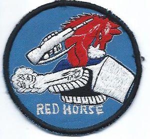 555th Red Horse Logo - A Vietnam war era incountry made USAF Combat Engineer Red Horse