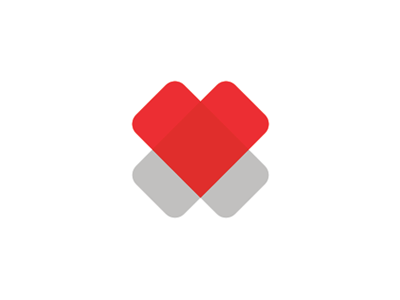 Red Cross Heart Logo - Hearts = cross, medical foundation logo design symbol. Logo