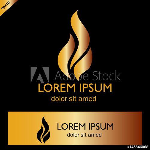 Gold Flame Logo - gold flame logo this stock vector and explore similar vectors