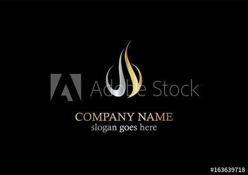 Gold Flame Logo - gold flame abstract logo this stock vector and explore similar