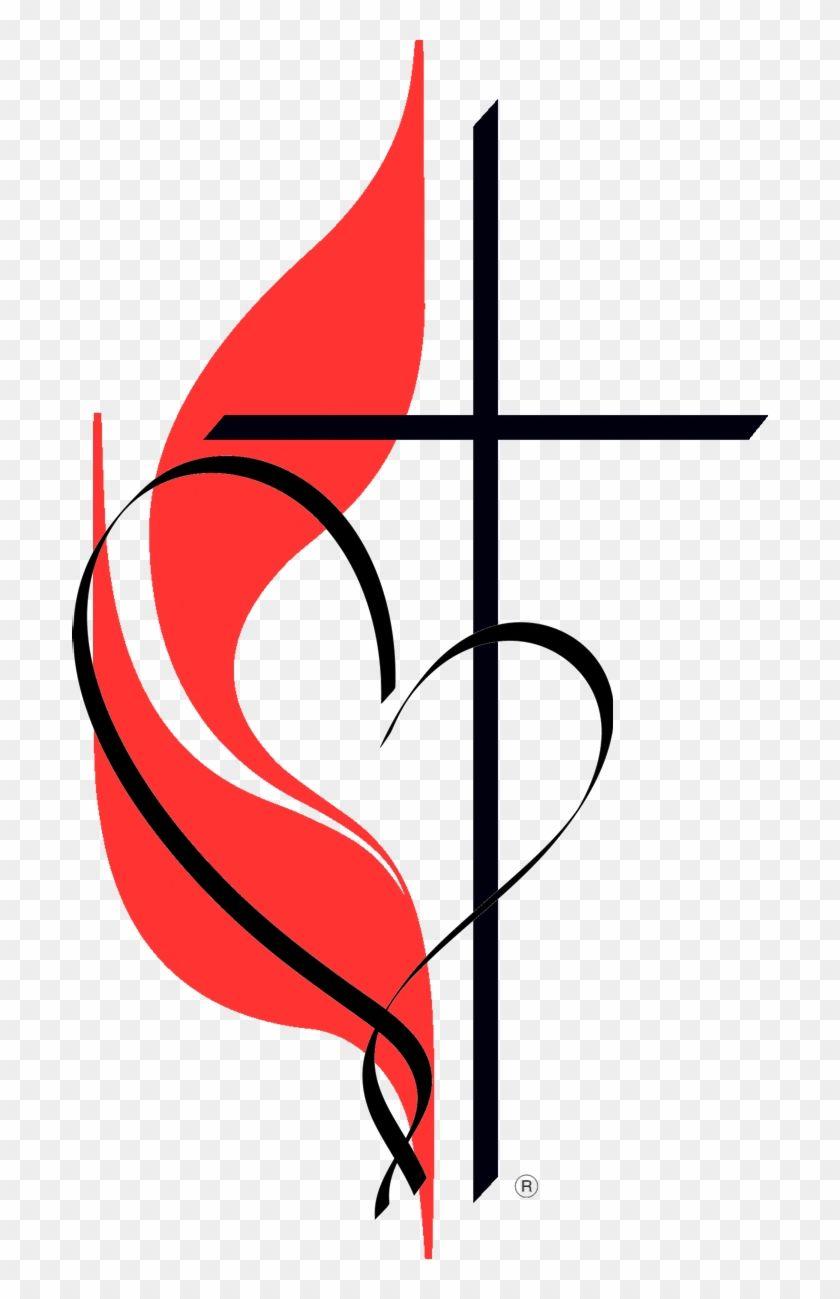 Red Cross Heart Logo - Cross Heart Png1 - United Methodist Church - Free Transparent PNG ...