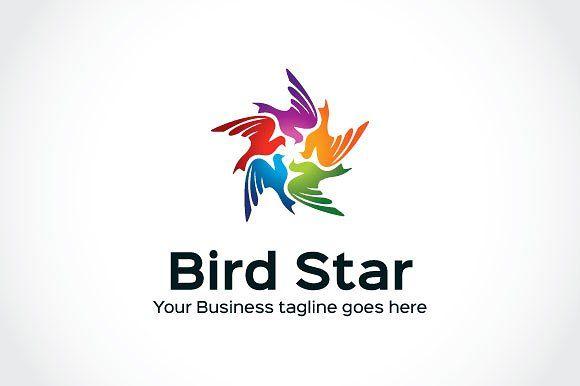 Star Bird Logo - Bird Star Logo Template Logo Templates Creative Market