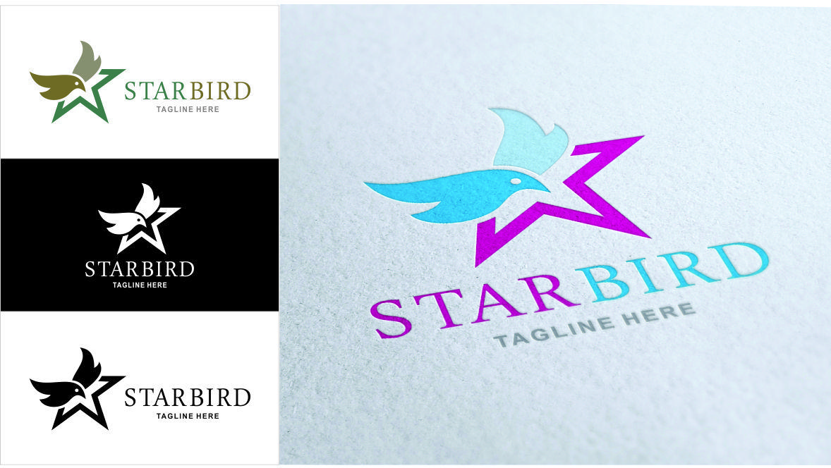 Star Bird Logo - Star - Bird Logo - Logos & Graphics