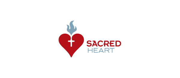 Heart and Cross Logo - 50+ Creative Cross Logo Designs for Inspiration - Hative