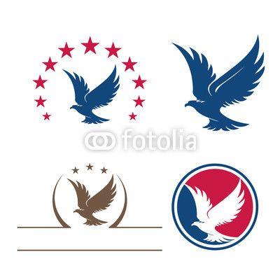 Star Bird Logo - Eagle Star Bird Flying Logo Symbol Bundle Set | Buy Photos | AP ...