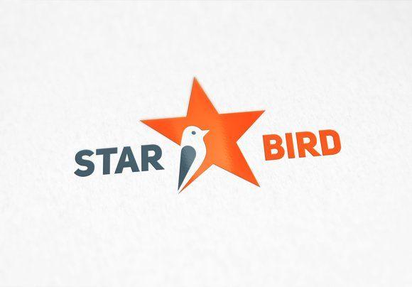 Star Bird Logo - Star Bird logo Logo Templates Creative Market