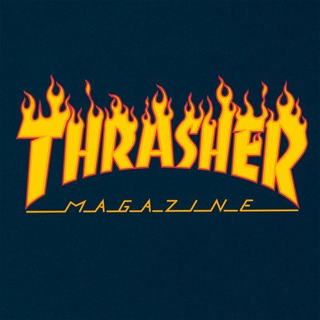 Gold Flame Logo - Thrasher Magazine Shop Flame Logo Hood