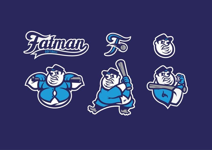 Men's Softball Logo - Comical Sports Logo for Fun Loving Men's Softball Team. Logo design