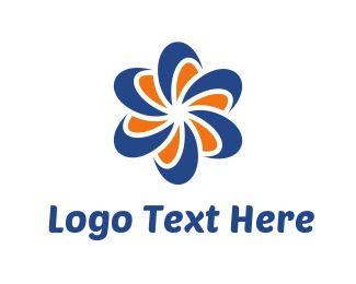 Orange Flower Logo - Flower Logo Design | Make A Flower Logo | BrandCrowd