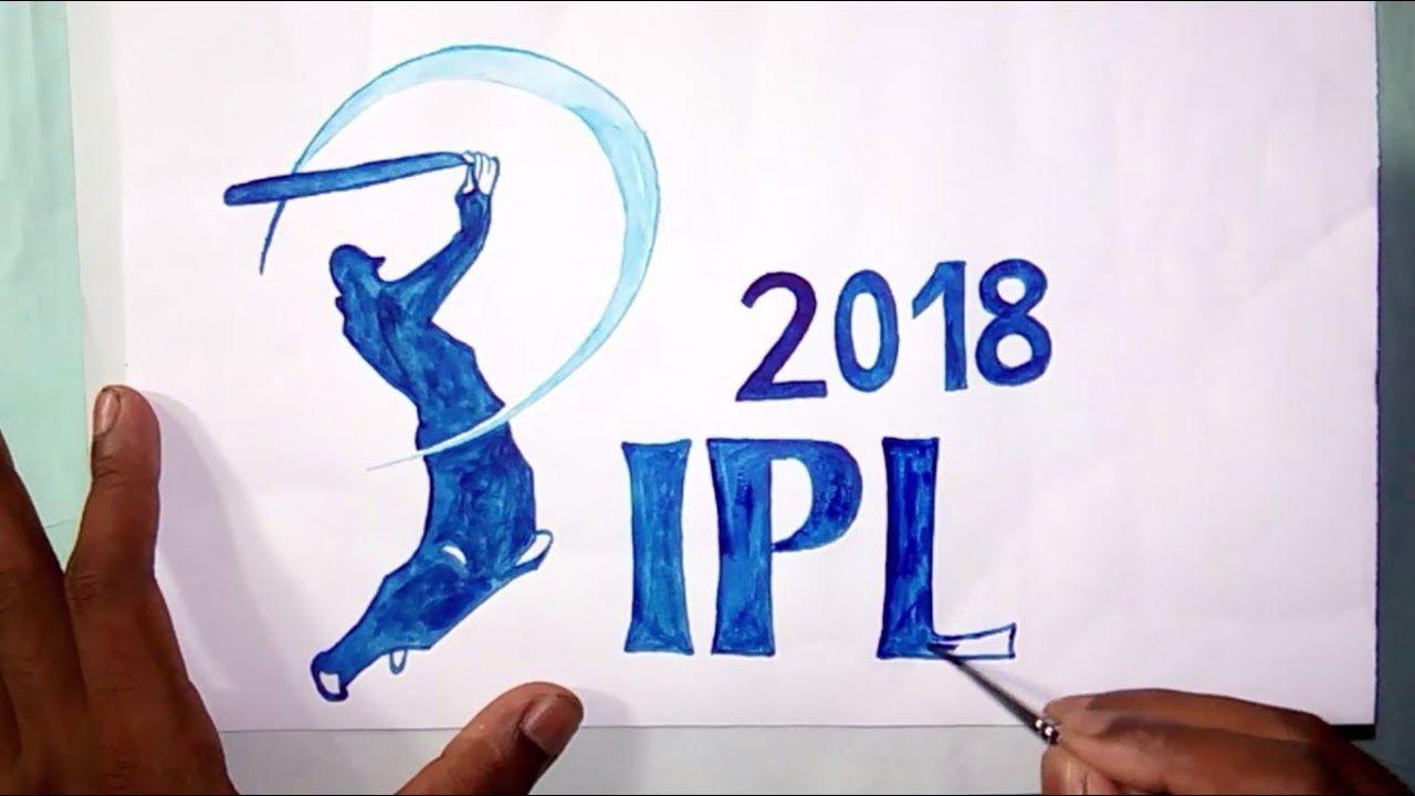 IPL Logo - IPL 2018 logo drawing by hand - YouTube