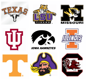Basketball Big 10 Logo - 2-Pack NCAA Collegiate Coasters Big 10 12 College Basketball ...