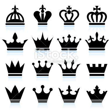Black and White Crown Logo - Simple Crowns black and white set | Art and Design | Pinterest ...