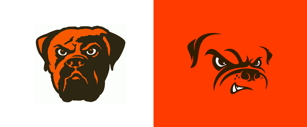 Orange Dog Logo - Brand New: New Logos for the Cleveland Browns