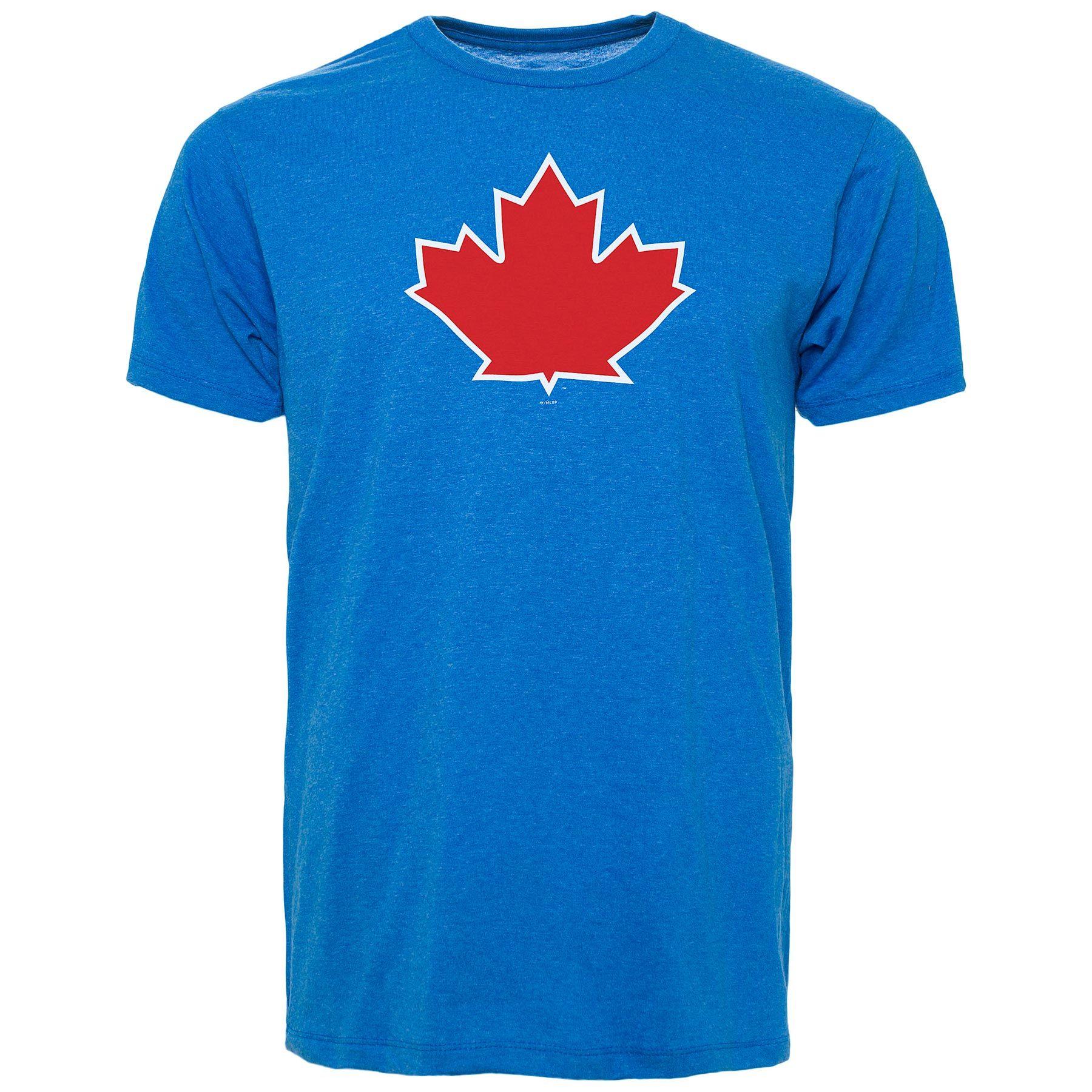 Toronto Blue Jays Maple Leaf Logo - Toronto Blue Jays Maple Leaf Logo T-Shirt (Royal) - '47