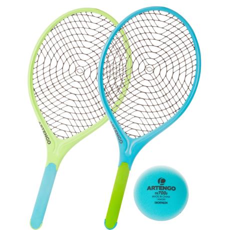 Blue and Green Tennis Racket Logo - Funyten Tennis Racket Set