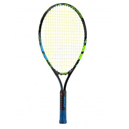 Blue and Green Tennis Racket Logo - Tennis Racket Babolat Ballfighter 23 Black Green Blue (Strung ...
