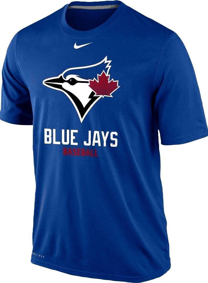 Toronto Blue Jays Maple Leaf Logo - Toronto Blue Jays Logo Legend Royal T-Shirt w/ Mezzo Maple Leaf