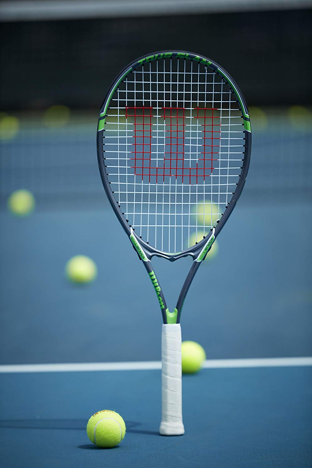Blue and Green Tennis Racket Logo - Amazon.com : Wilson Tour Slam Adult Strung Tennis Racket : Sports ...