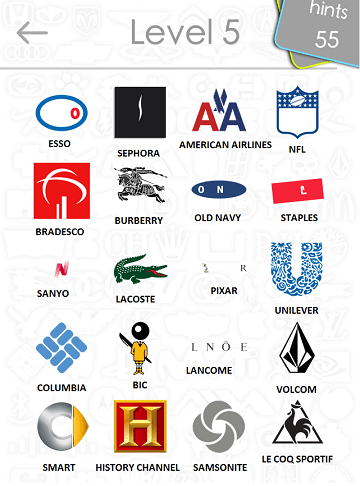 Italian Sports Apparel Logo - Logos Quiz Answers: Level 5 Part 3iTouchApps.net – #1 iPhone/iPad ...