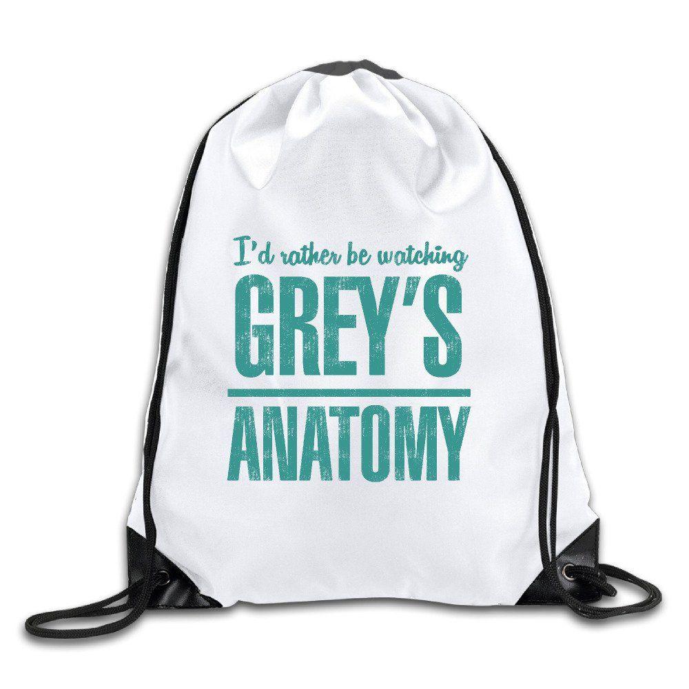Anatomy Logo - Amazon.com: Unisex Drawstring Bags Grey's Anatomy Logo Shoulder ...