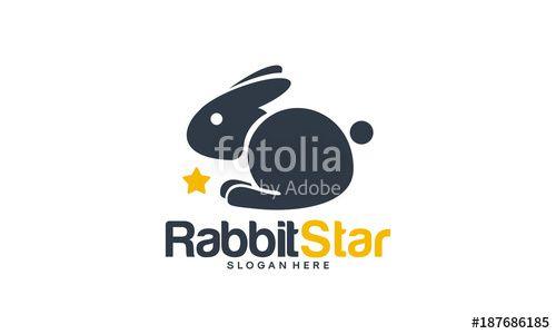 Cute Rabbit Logo - Cute Rabbit Logo designs concept, Rabbit Star logo template