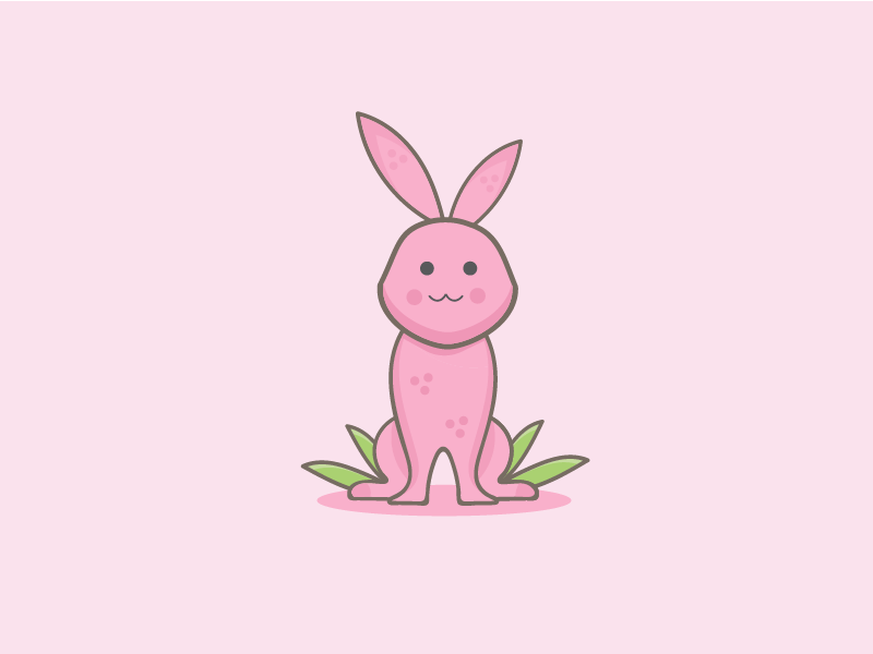 Cute Rabbit Logo - Cute Rabbit logo by indianpix | Dribbble | Dribbble