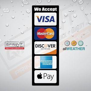 Printable Visa MasterCard Discover Logo - CREDIT CARD LOGO DECAL VINYL STICKER MasterCard Discover AE
