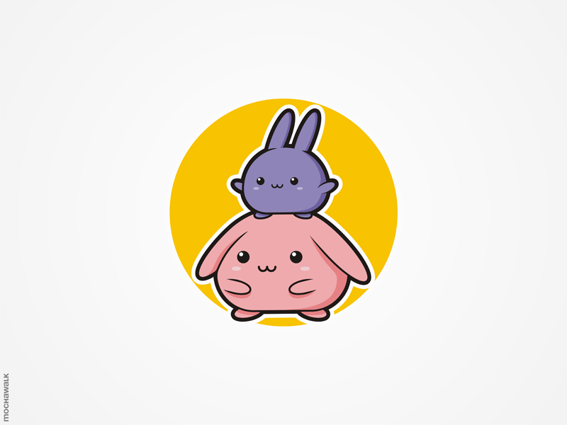 Cute Rabbit Logo - Cute Rabbits Logo