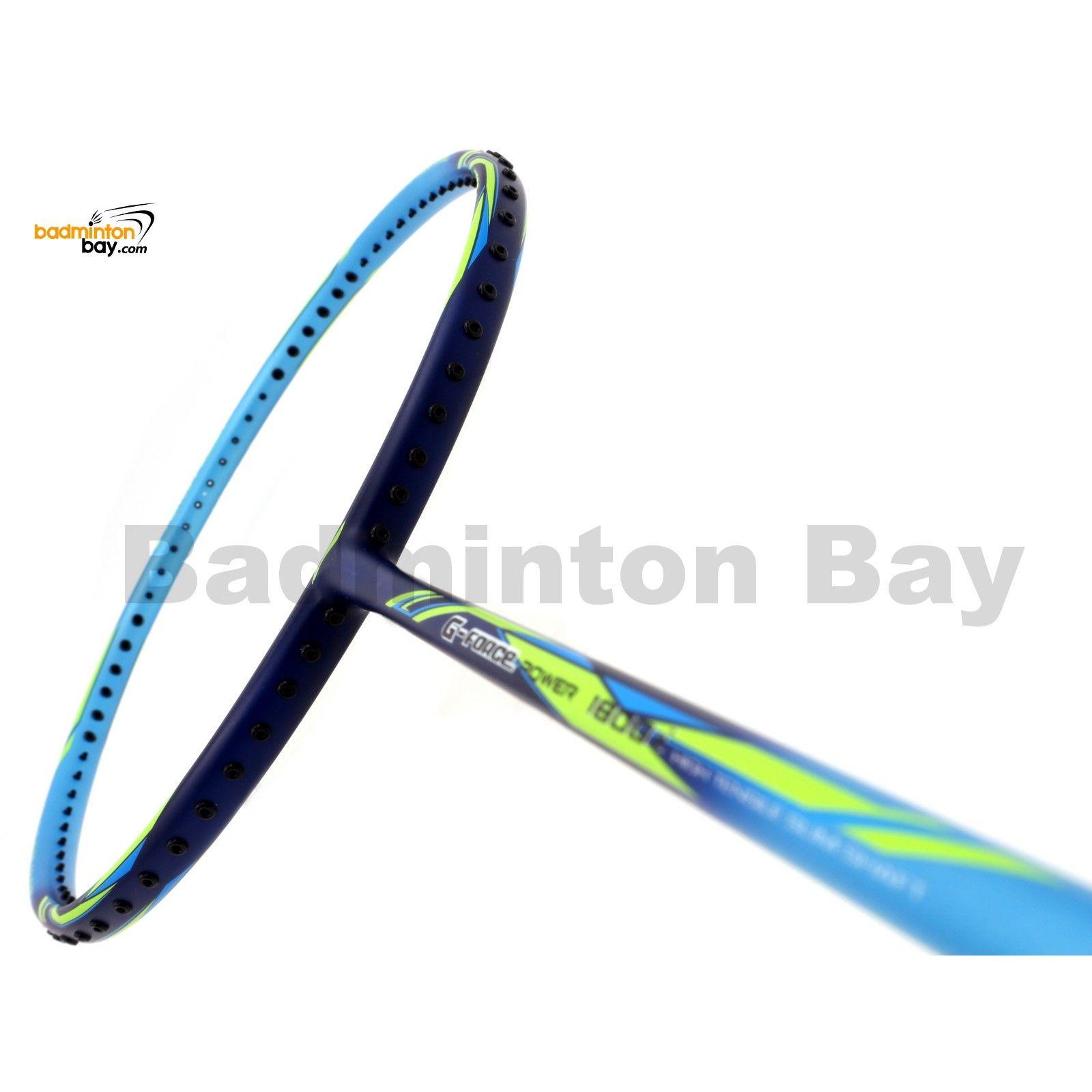 Blue and Green Tennis Racket Logo - Li-Ning G-Force Power 1800i Blue Green Badminton Racket 3U (W3-S2)