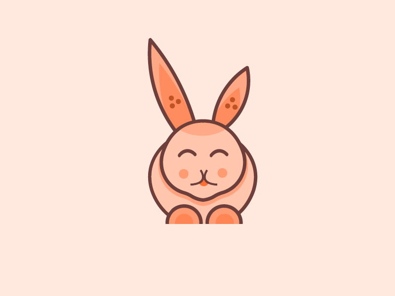 Cute Rabbit Logo - Cute Rabbit design by indianpix | Dribbble | Dribbble