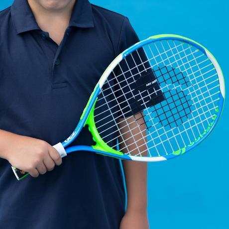 Blue and Green Tennis Racket Logo - TR130 17 Kids' Tennis Racket