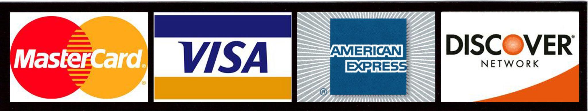 Printable Visa MasterCard Discover Logo - HOME