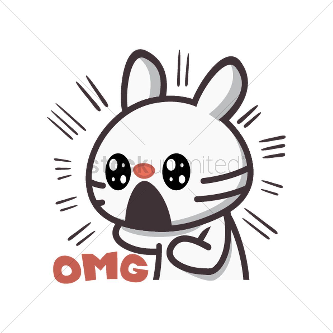 Cute Rabbit Logo - Cute rabbit shocked Vector Image