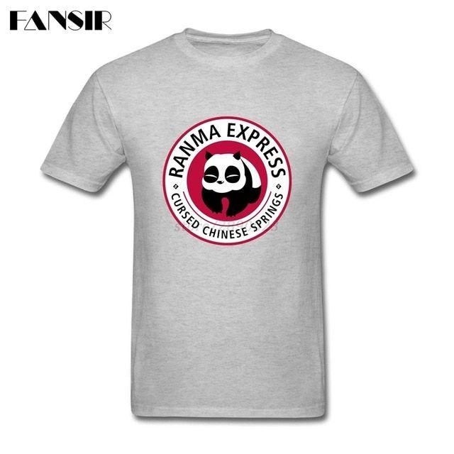 Express Men Logo - Big Size Ranma Express Logo Cartoon Panda Amazing Tshirt Male Short ...