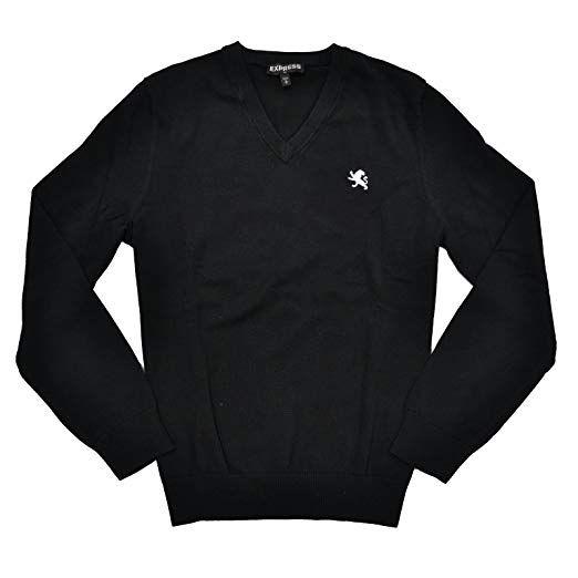 Express Clothing Store Logo - Express Men's V-Neck Logo Sweater at Amazon Men's Clothing store: