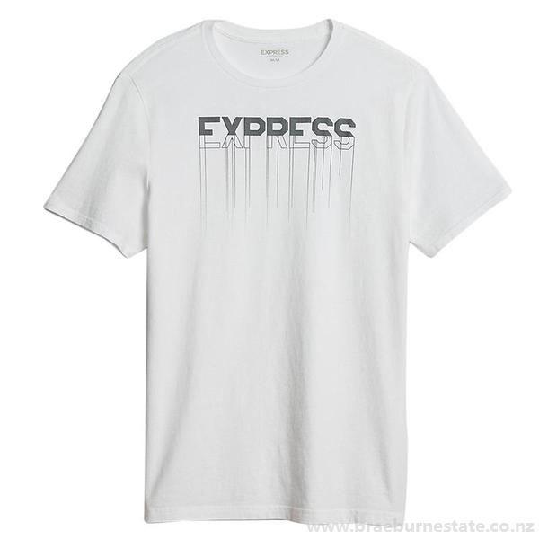 Men's Express Clothing Logo - Express Men's White Express Logo Cotton Graphic Tee - Tshirts ...