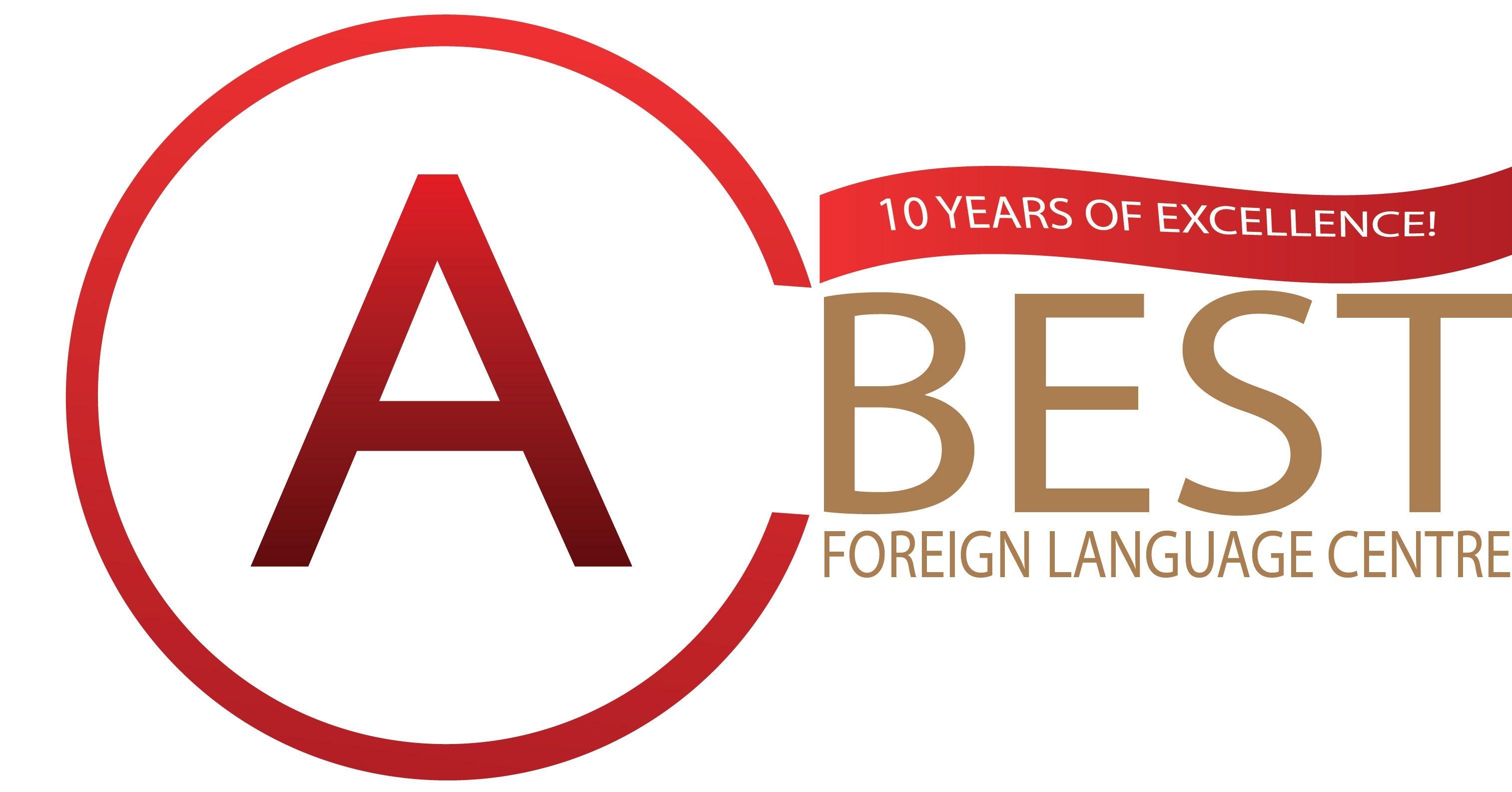 Red Foreign Language Logo - A_Best Foreign Language Center