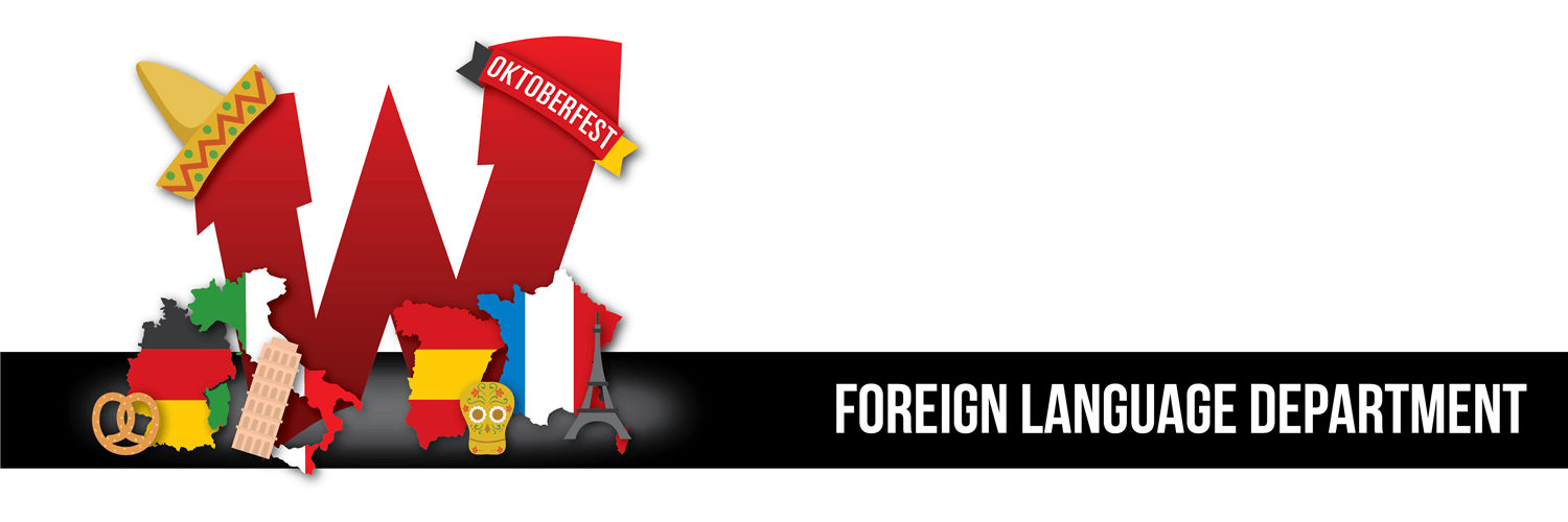 Red Foreign Language Logo - Departments / Foreign Language