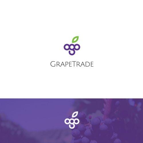 Grape Logo - Simple and modern grape logo. Logo Designs. Logo