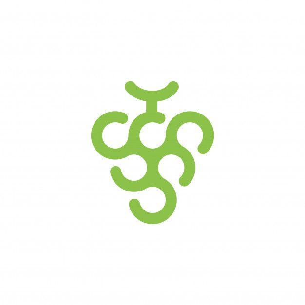 Grape Logo - Abstract green grape logo Vector | Premium Download