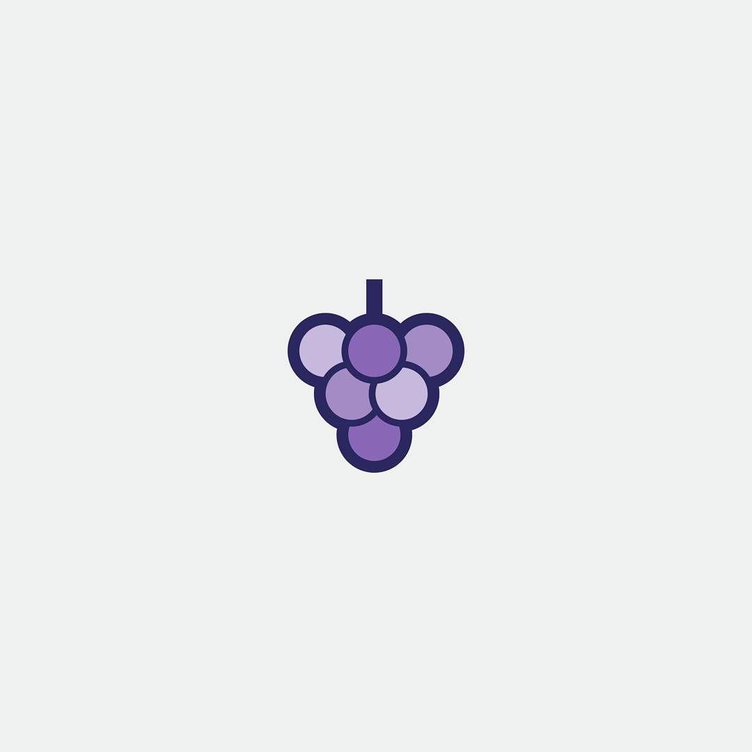 Grape Logo - Little grape logo. good icon. Logo design, Logos, Graphic Design
