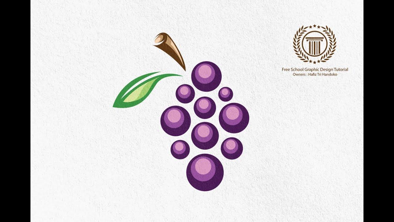 Grape Logo - How to Design a Grape Logo in Adobe illustrator CS6 - Grapes Logo ...